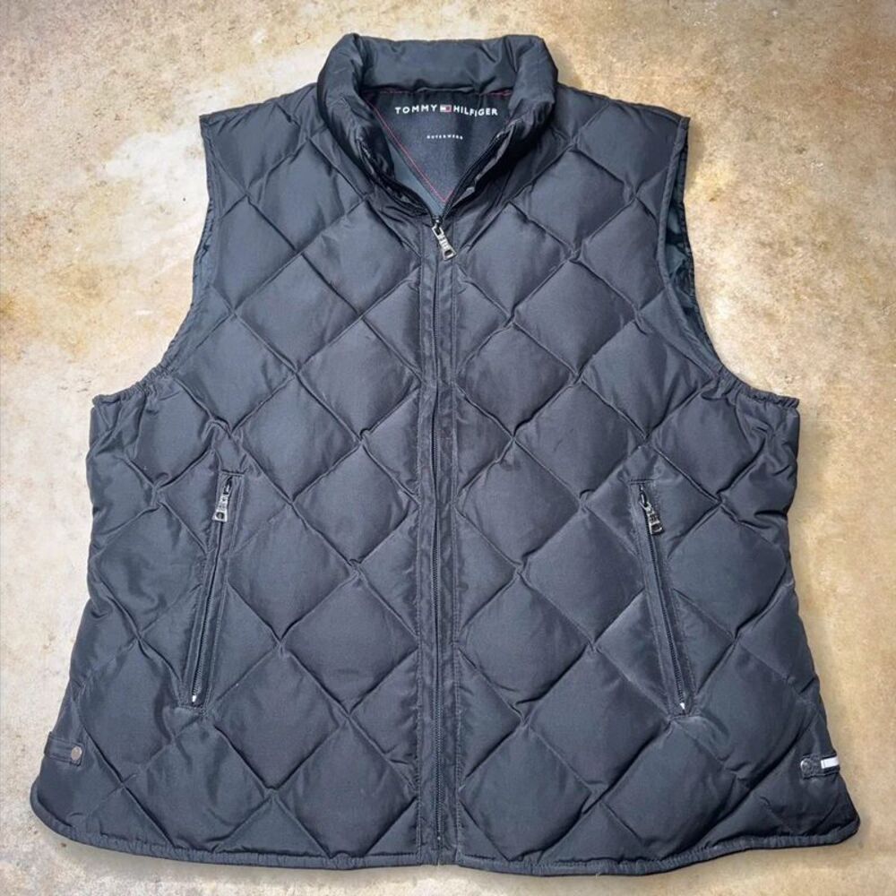 Tommy Hilfiger Outerwear Black Quilted Down Vest Women’s Size xl outdoors hiking